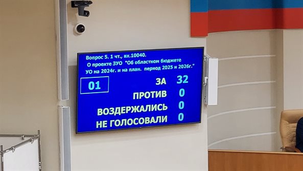 Ульяновские парламентарии единогласно поддержали бюджет региона — 2024